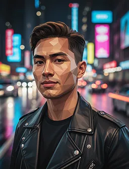 AI Geometric Face effect