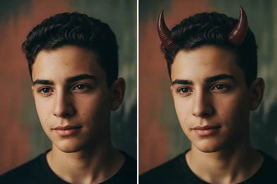 Add Devil Horns to Photo with AI